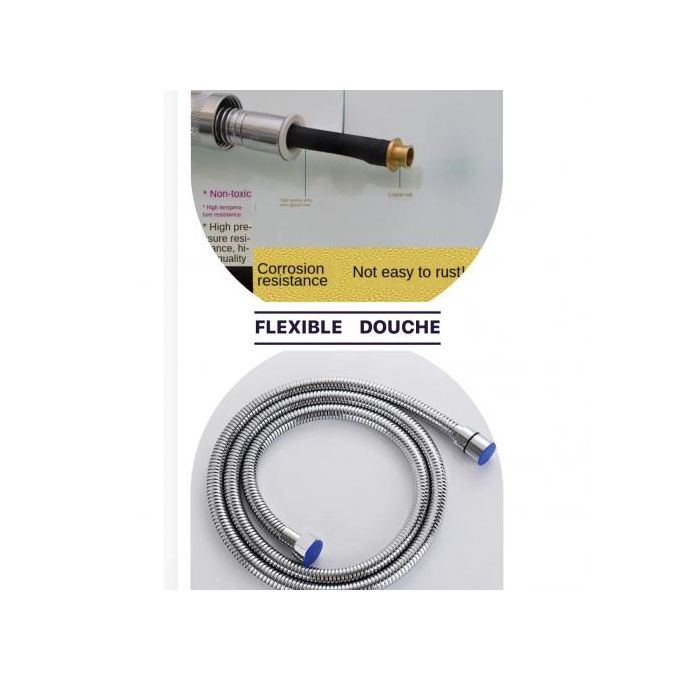 Generic Tuyau De Douche De Salle De Bain Flexible De 2m En Acier