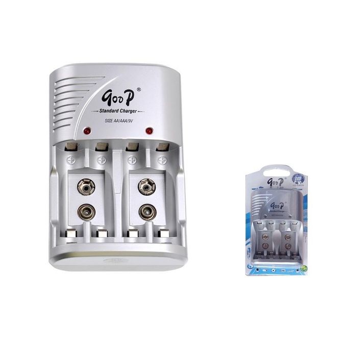 Goop GD-802B Chargeur de batterie standard pour piles rechargeables AA/AAA/9V Ni-MH/Ni-CD