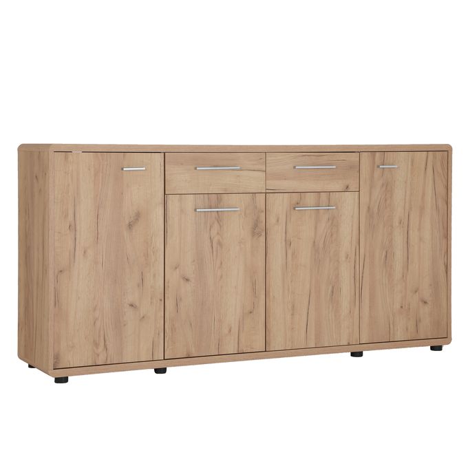 Kitea Commode FONTANA 4 portes et 2 tiroirs - Marron Clair