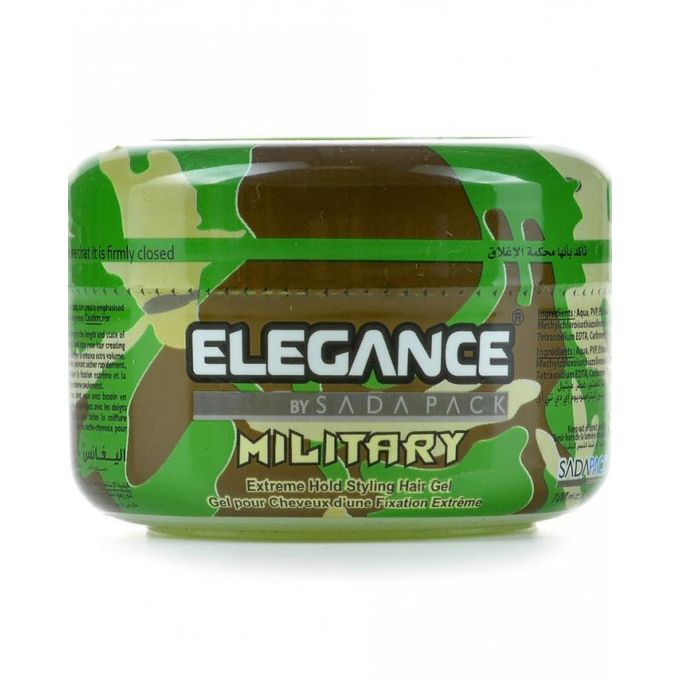 Gel Elegance Forte Brillance Et Stabilité Gel Military جل إليجانس لشعر قوي