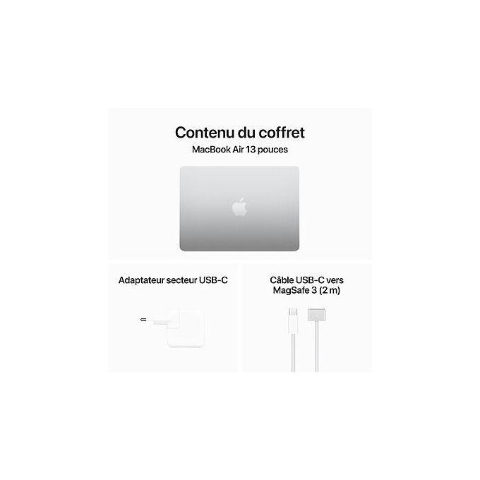 Apple MacBook Air M3 13 pouces 2024 16Go/512Go argent AZERTY New à prix pas cher Jumia Maroc