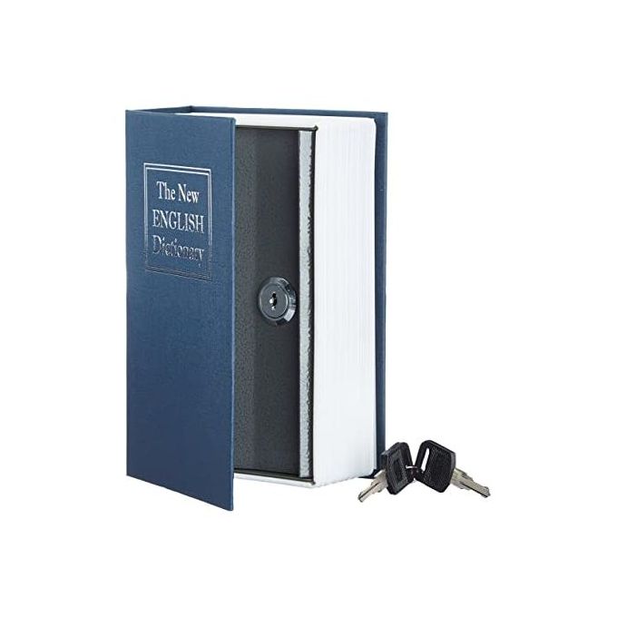 Dictionnaire livre secret coffre-fort caché avec clé grand espace