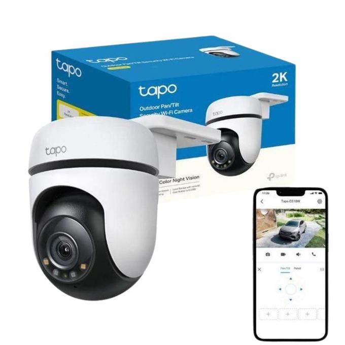 TP-Link Tapo C225 Caméra Wi-Fi de sécurité 4MP 2K QHD  360° inclinable, détection d'IA