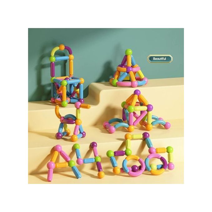 Generic Bâtons de Construction Magnétiques 42 Pcs, Jouet Éducatif Aimant,  jeu de Construction à prix pas cher