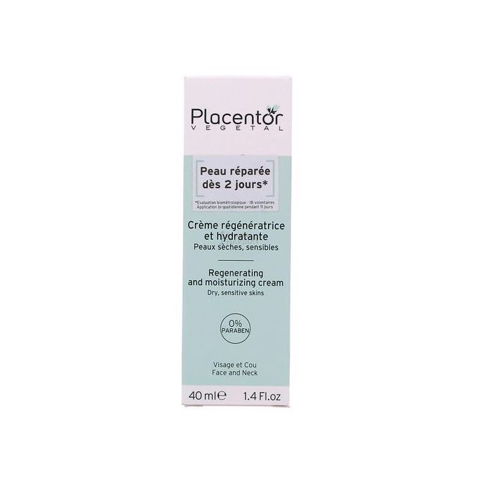 Placentor Vegetal Crème Régénératrice et Hydratante Peaux Séches ,Sensibles 40 ml