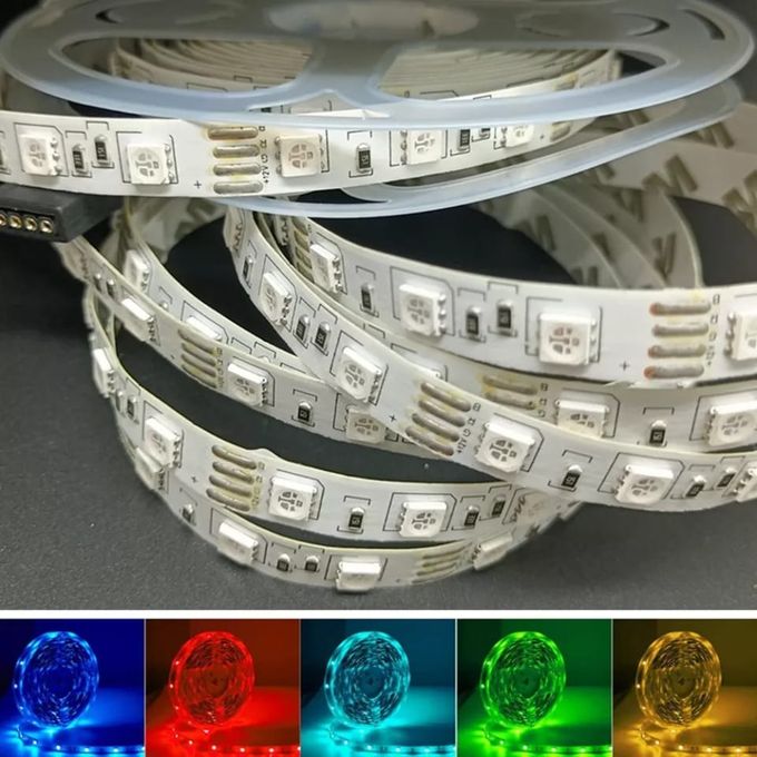 Generic Bande LED Flexible RGB 5050, 12V DC,couleur RGB ,Non-étanche IP30,  bande époxy pour eclerage à prix pas cher