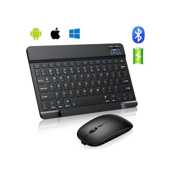 Generic Mini Clavier et Souris sans fil Bluetooth Pour PC, iPad,Téléphone,Tablette  vert à prix pas cher