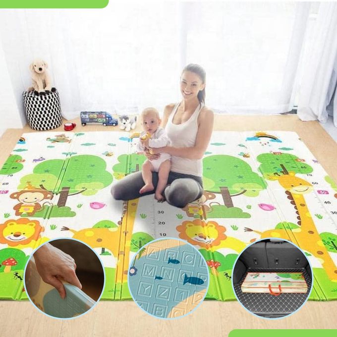 Tapis mousse antichoc pliable bébé 200 X 180 cm - Allobebe Maroc