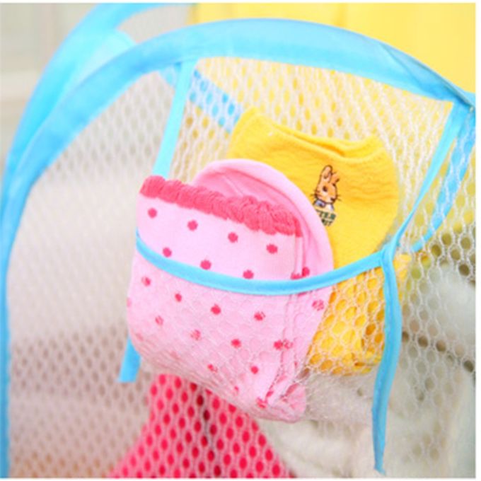 Panier rangement de jouets et linge à pois- bebekevi - Allobebe Maroc