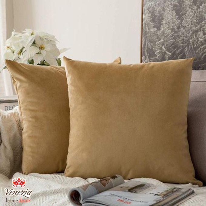 Venezia Housses De Coussin Décoratif Carrées En Velours (45 x 45 cm)