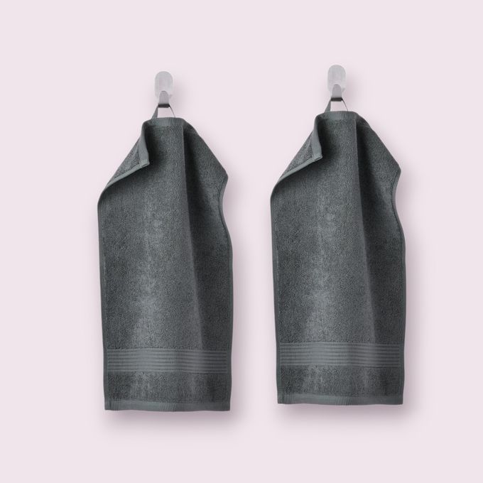 Serviettes En Coton Simpli-Magic Gris - Lot De 12 Pièces, Douces Et Absorbantes Pour Salle De Bain, Sport Et Maison