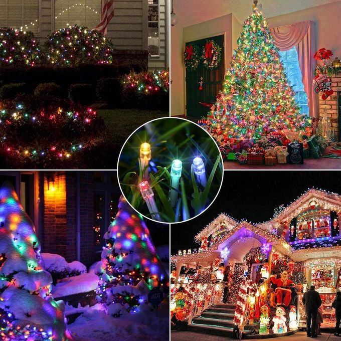 Guirlande Lumineuse LED Extérieure 100M, Lumières de Noël pour avec 8 Modes  IP44 Étanche pour Décoration Jardin, Multicolore - Cdiscount Maison