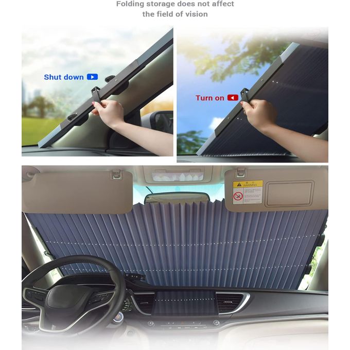 Auto Rétractable Fenêtre Latérale Voiture Pare Soleil Rideau Pare Brise Pare  Soleil Bouclier Couverture 50/58/68*125 Cm Maille Visière Bouclier Pour  Voitures Du 11,83 €