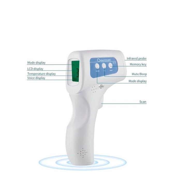 Thermomètre Frontal Berrcom à Double Sonde - Mesure Sans Contact En 1 Seconde, Pour Corps, Lait Et Ambiances, Affichage LED, Alarme Vibrante