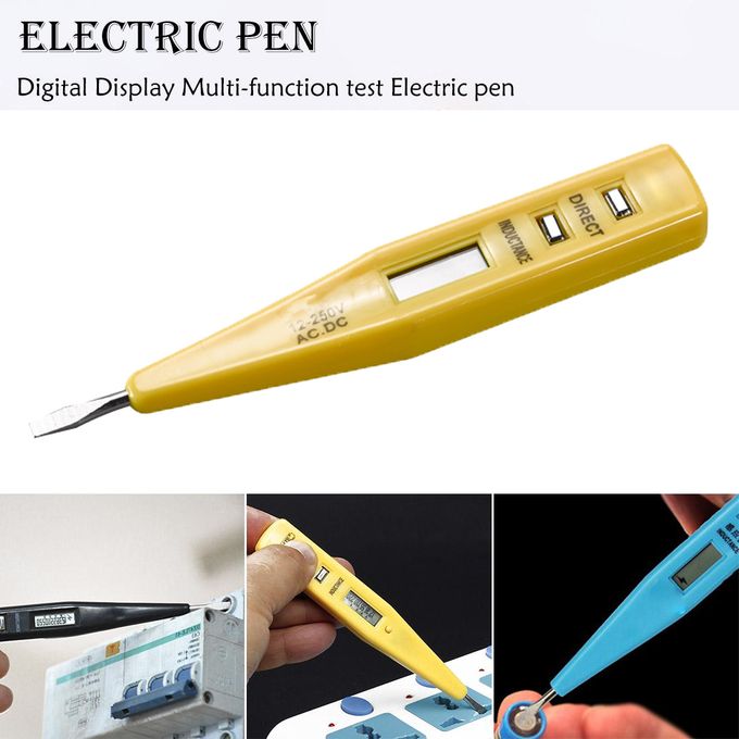 1pc Testeur De Tension Électrique, Stylo De Test D'Induction Non-Contact  AC, Détecteur De Puissance Voltmètre, Tournevis Électrique De Mesure De