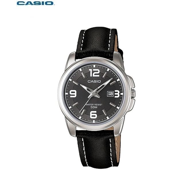 Montre Casio Femme Analogique-Numérique Quartz - Bracelet Cuir Noir Élégant Et Classique