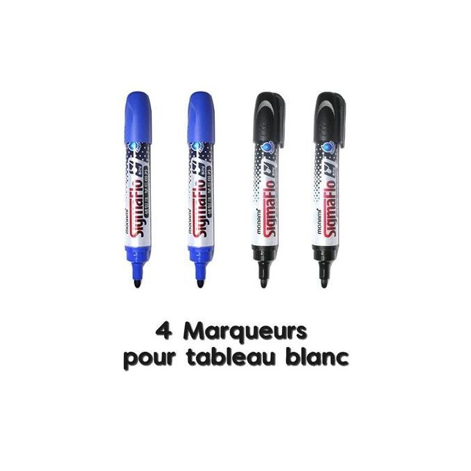 Monami 4 Marqueur effaçable pour Tableau blanc SIGMAFLO 2 bleu-2 noir à  prix pas cher