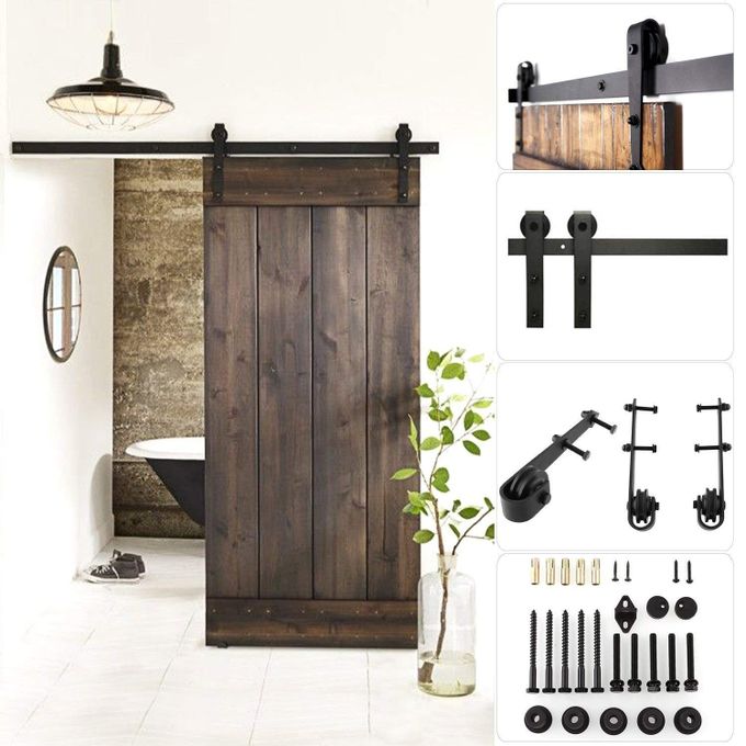 Generic Kit De Rail Pour Porte Coulissante Ensemble Industriel Pour Porte Suspendue En Bois 2 Metres A Prix Pas Cher Jumia Maroc