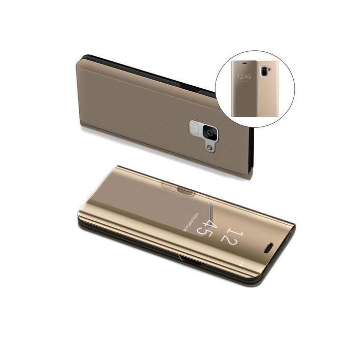Generic Pochette Samsung Galaxy A8 2018 Etui a Rabat en Cuir pour Miroir Dore a prix pas cher Jumia Maroc