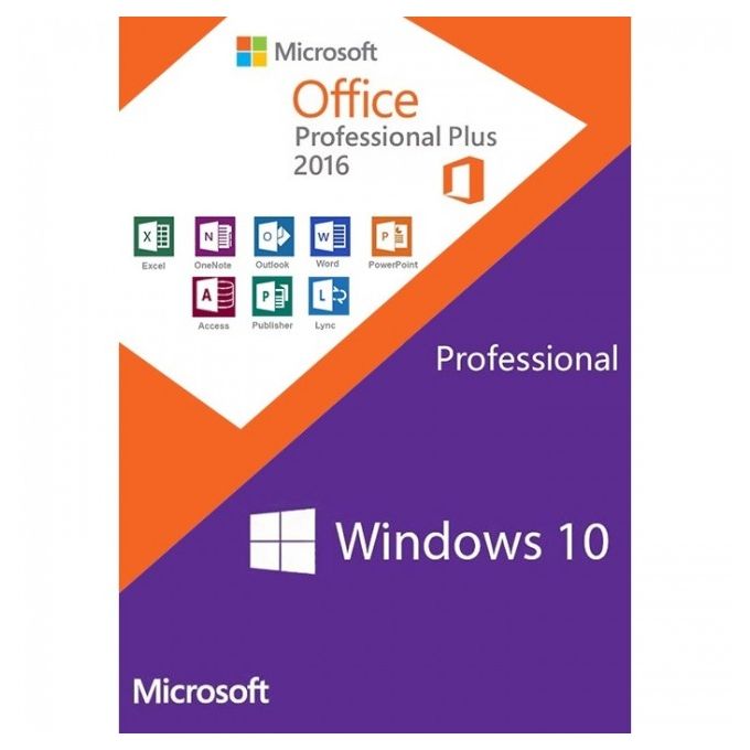 Microsoft Microsoft Pack Windows 10 Professionnel Et Office 2019 Licence Officielle Permanente 0955
