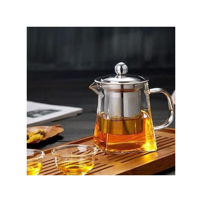 Generic Théière de Thé et café en verre avec Infuseur en INOX à