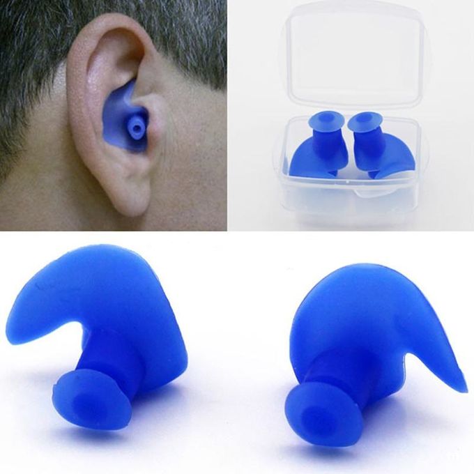 Bouchons D'Oreille De Natation En Silicone - Bleu - Prix en