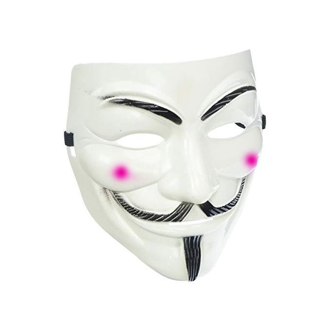 Masque ANONYMOUS - V POUR VENDETTA - REVOLUTION - HALLOWEEN - BLANC