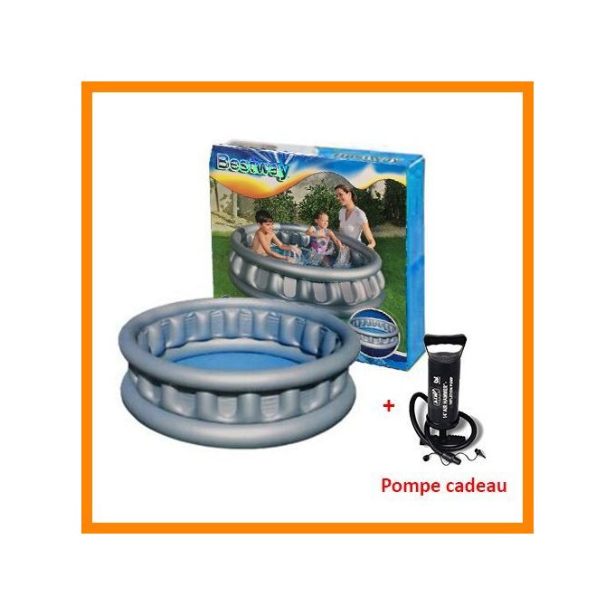 Bestway Piscine Pataugeoire forme vaisseau spatial 1.52m  x H43cm + Gonfleur manuel
