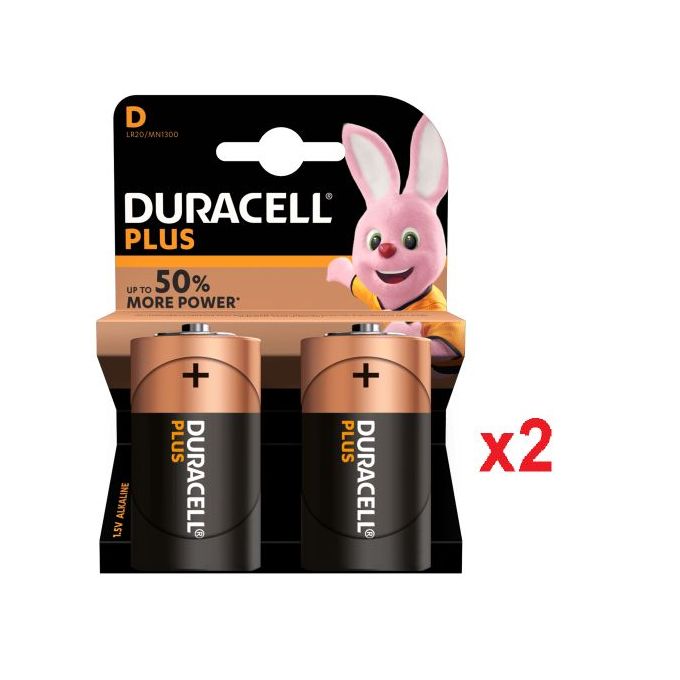 Duracell 4 Piles Alcalines Type D // Pour Chauffe Eau - Jouets