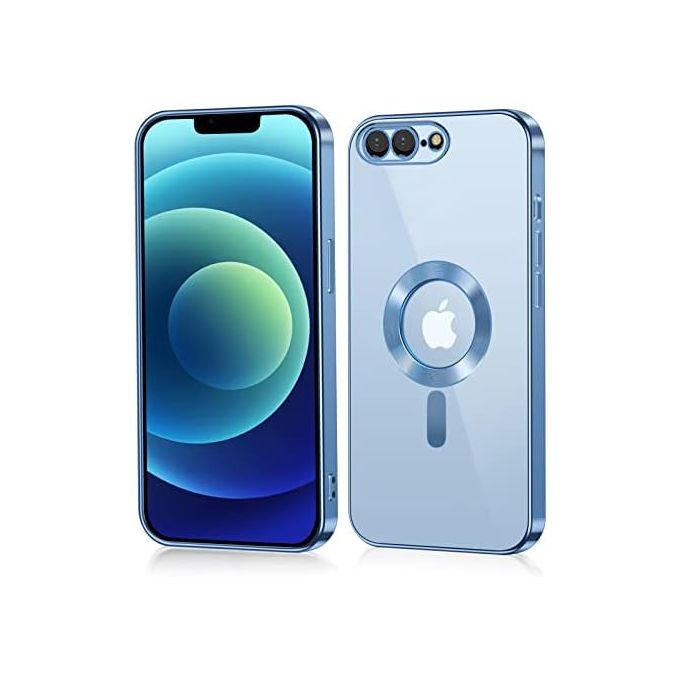 Case Pochette IPhone 7 transparent MagSaf anti collision Haut Qualite Blue a prix pas cher Jumia Maroc