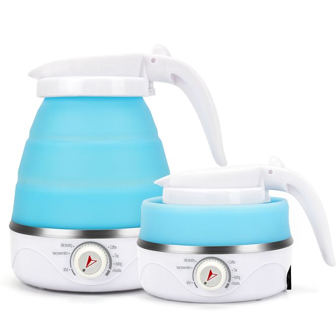 Bouilloire électrique de voyage pliable avec tasse à eau en silicone