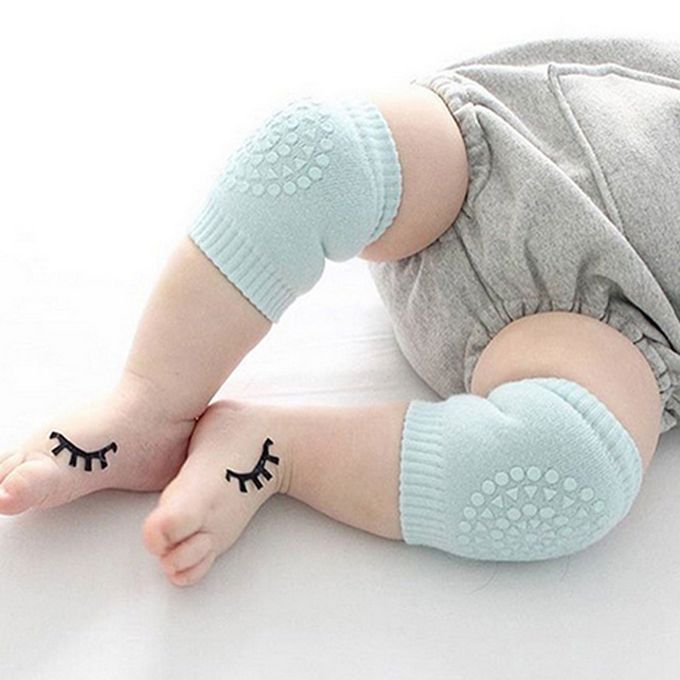 Genouillères Bébé Antidérapantes - 4 Paires Multicolores - Coton Élastique - Taille S