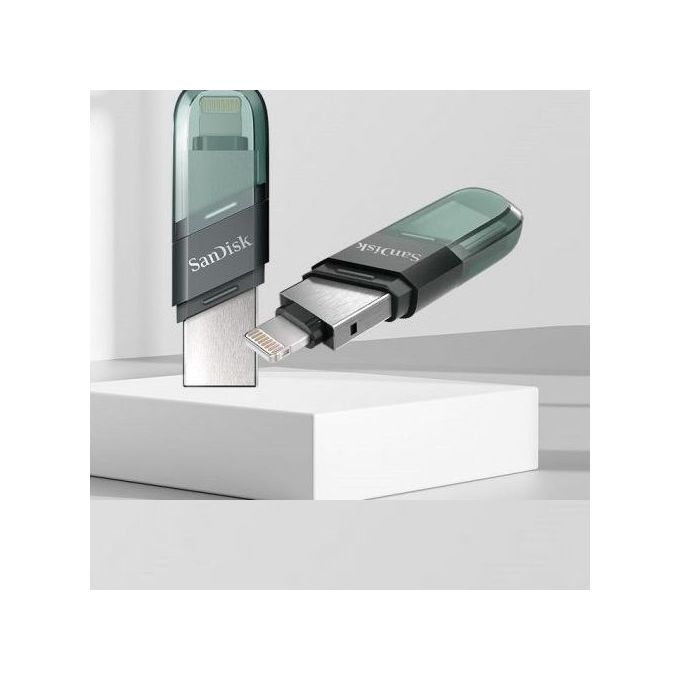 Clé USB SanDisk Mini iXpand Pour Votre iPhone 128 Go (SDIX40N-128G-GN6NE)  prix Maroc