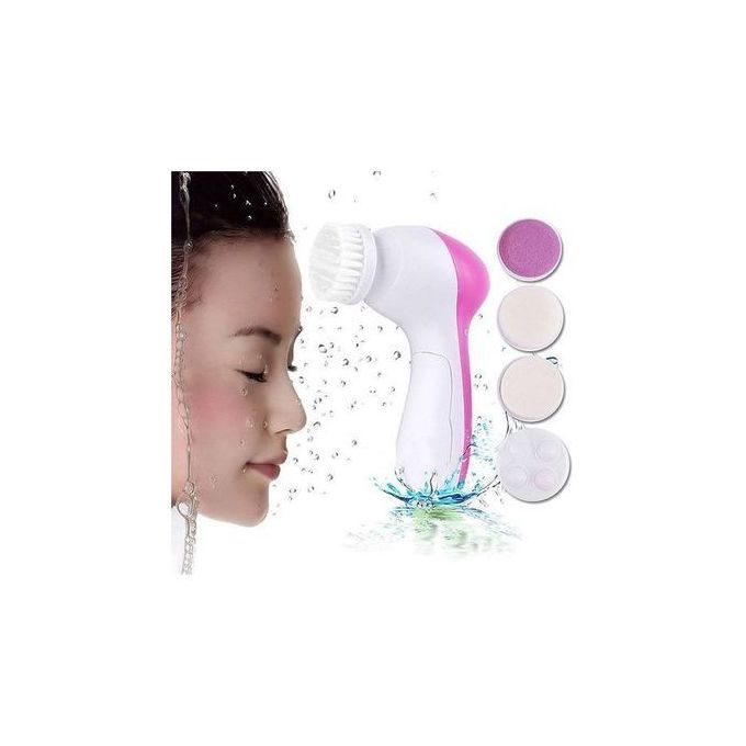 5 In 1 Electric Face Scrub Clean Body Skin Care Wash Brush Cleansing Facial Cleaner SPA Beauty Relief Mager New