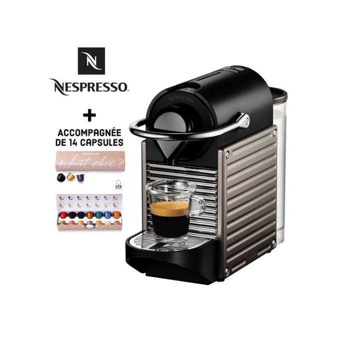 Nespresso Pixie machine a capsule 19 bar +14 Capsules offerts à prix pas  cher