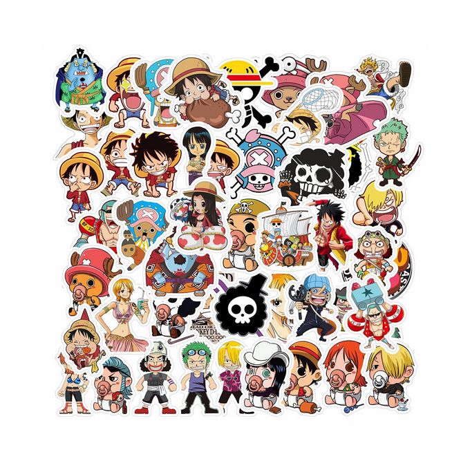 Generic 25 F02 Cartoon ONE PIECE Stickers Anime Graffiti Skateboard Phone  Case Laptop à prix pas cher