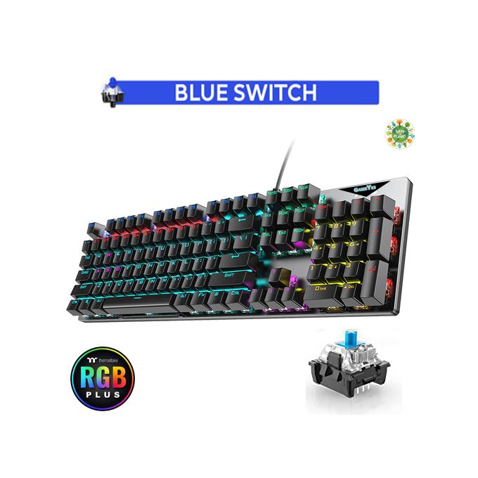 Clavier Gamers Mecanique Pas Cher - Clavier Mecanique Switch Bleu