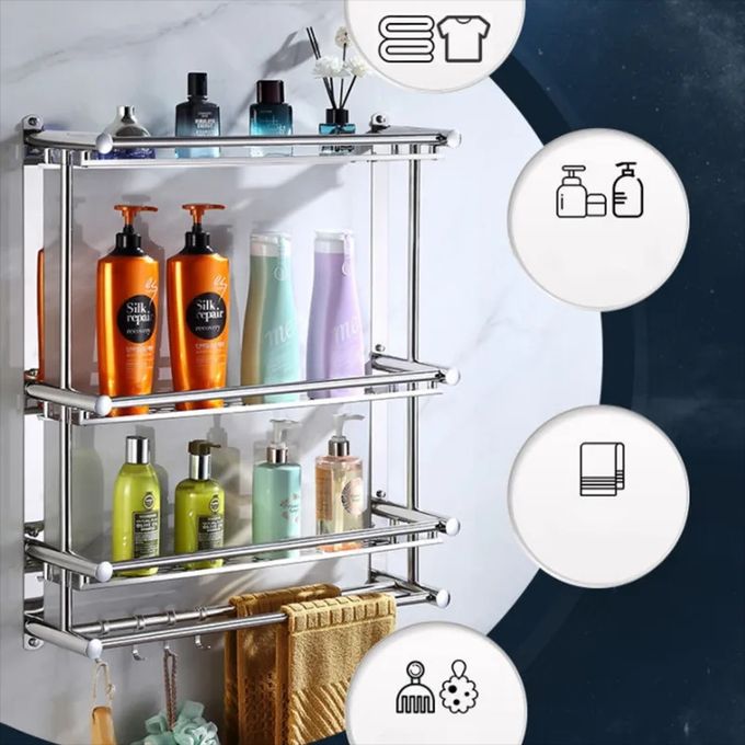 Étagère de rangement en aluminium, support de douche