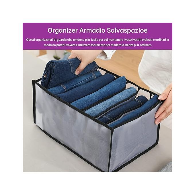 Generic pack 3 ensemble de boîte de rangement pour sous-vêtement  multi-grilles pliable à prix pas cher