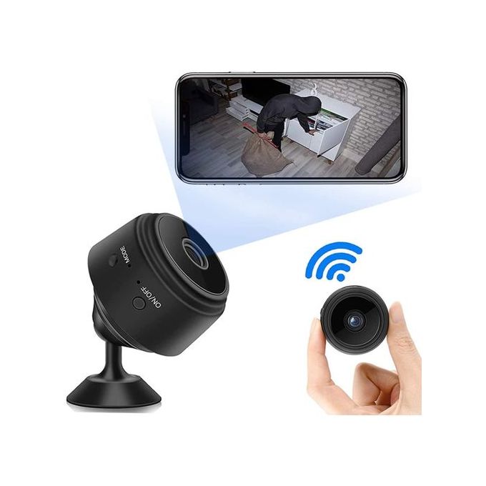 Generic Mini Caméra De Surveillance Sans Fil,1080P,Full HD,Vision  Nocturne,Détection De Mouvement,Bureau Et Le Domicile Computers à prix pas  cher