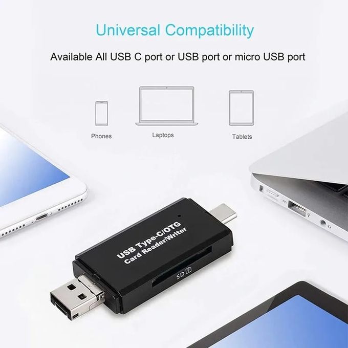 Generic Otg 6in1 Adaptateur TF Type C, Micro USB, Lecteur de Carte