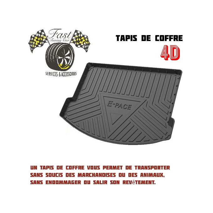  Cuir Tapis Coffre Voiture pour Hyundai IX35 2018-2021,  Couverture Complète Anti-Rayures Coffre Doublure AntidéRapant Tapis, Coffre  Accessoires, D/Black-Red