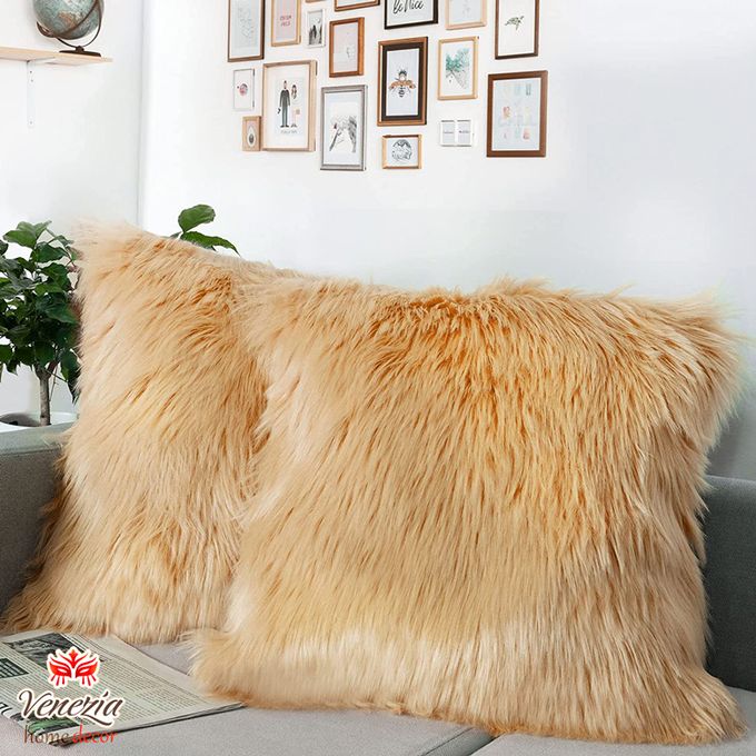 Venezia 2Pcs Housse de Coussin Deluxe Décoratif ( 45 x 45cm ) ( Marron )