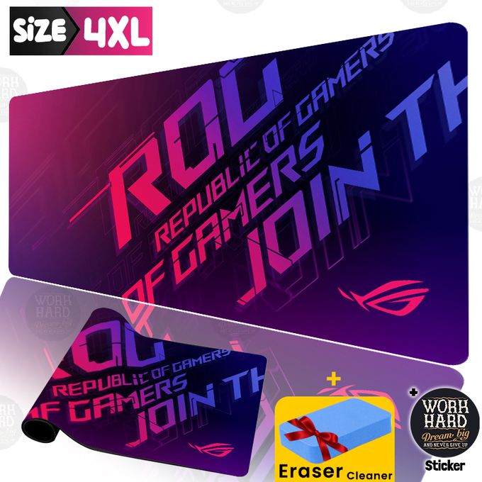 Generic Tapis de souris 4XL haute qualité pour PC bureau ROG JOINT+Eraser  Cleaner+Sticker à prix pas cher