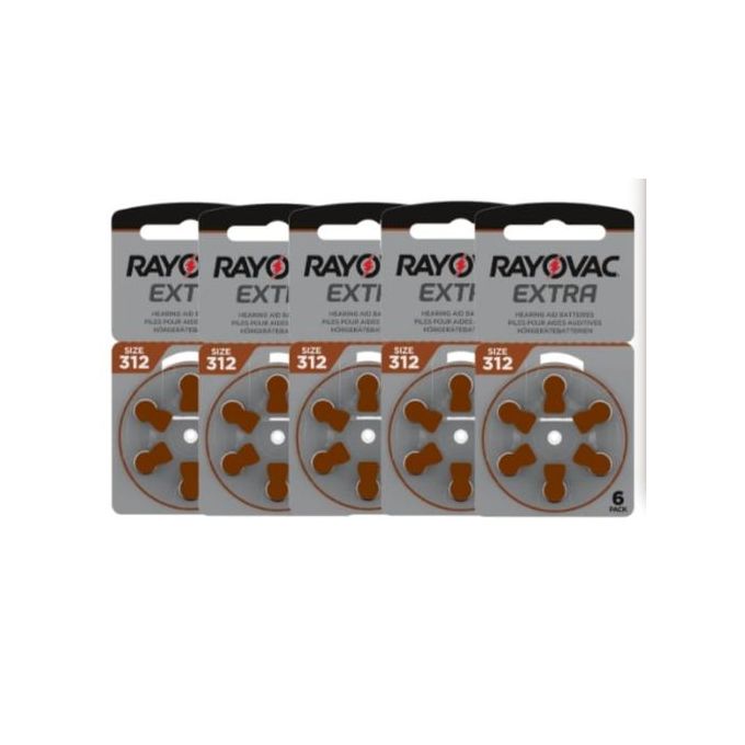 Rayovac Extra 20x8 Pack Hearing Aid Batteries Size 312 (160 Total) – PR41 Brown, Air Zinc, 1.45V With Sound Fusion Technology