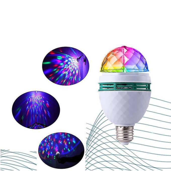 AMPOULE LED MULTICOLORE RGB DOUILLE E27 3WATT LUMIÈRE LED ROTATIVE