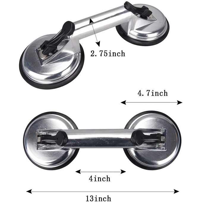 Ventouse sous vide en alliage d'aluminium robuste, extracteur de verre  professionnel (double ventouse)