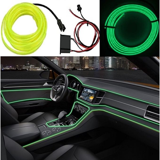 Generic Neon LED flexible Vert 2 mètres éclairage d'ambiance bande de  lumière pour voiture à prix pas cher