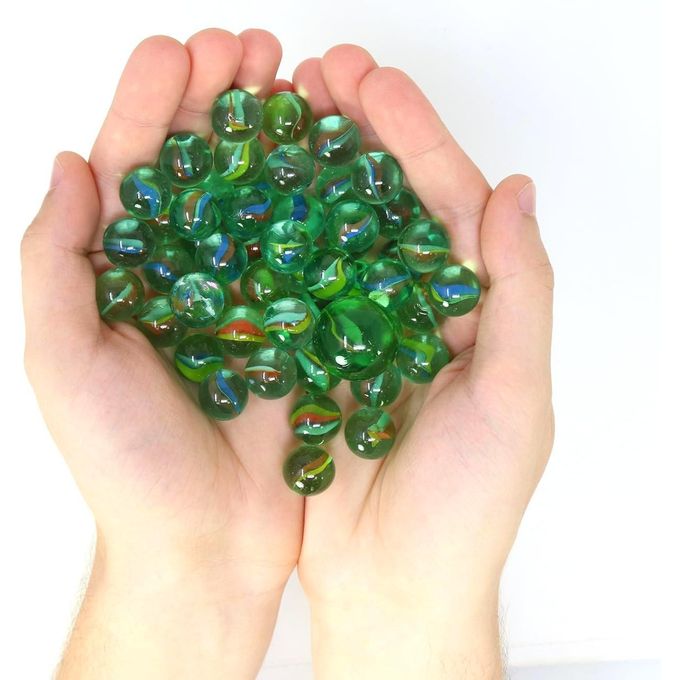 Bille de verre XIXe, Latticino core marble, jeu de cours d