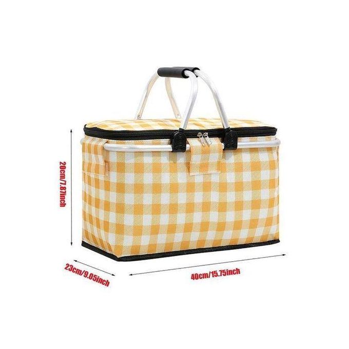 Glacière Souple Isotherme 40L Pliable - Capacité 50 Canettes / 15 Kg - Isolation 5 Couches - Poignées Multiples - Pour Pique-nique, Camping, Voyage
